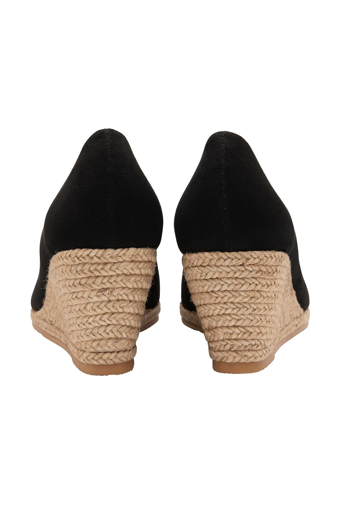 Lotus Lotus Women's Black 'Giselle' Microfibre Slip-On Wedge Shoes - 3