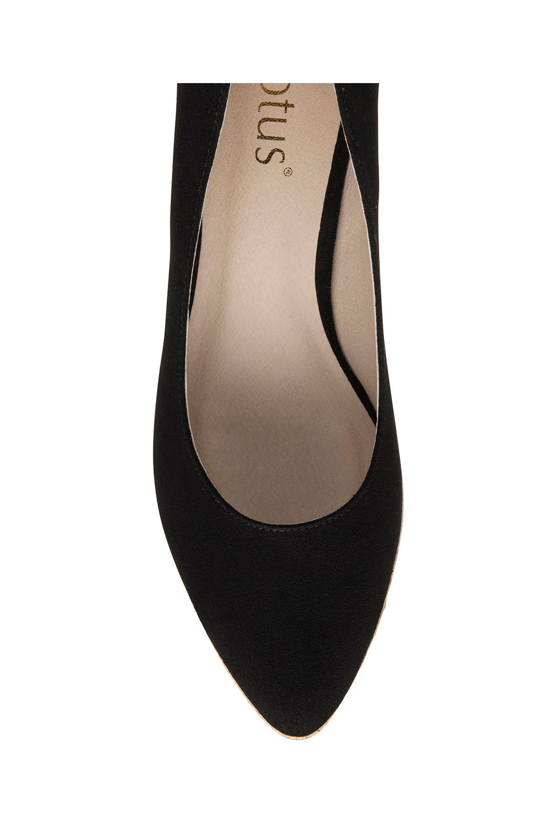 Lotus Lotus Women's Black 'Giselle' Microfibre Slip-On Wedge Shoes - 4