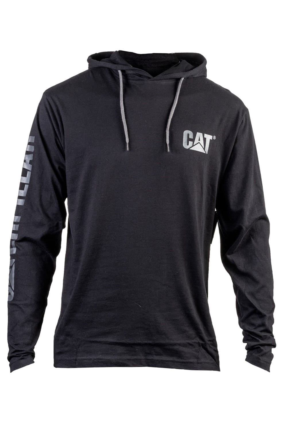 Caterpillar Caterpillar Men's Hooded Long Sleeve Tee in Black