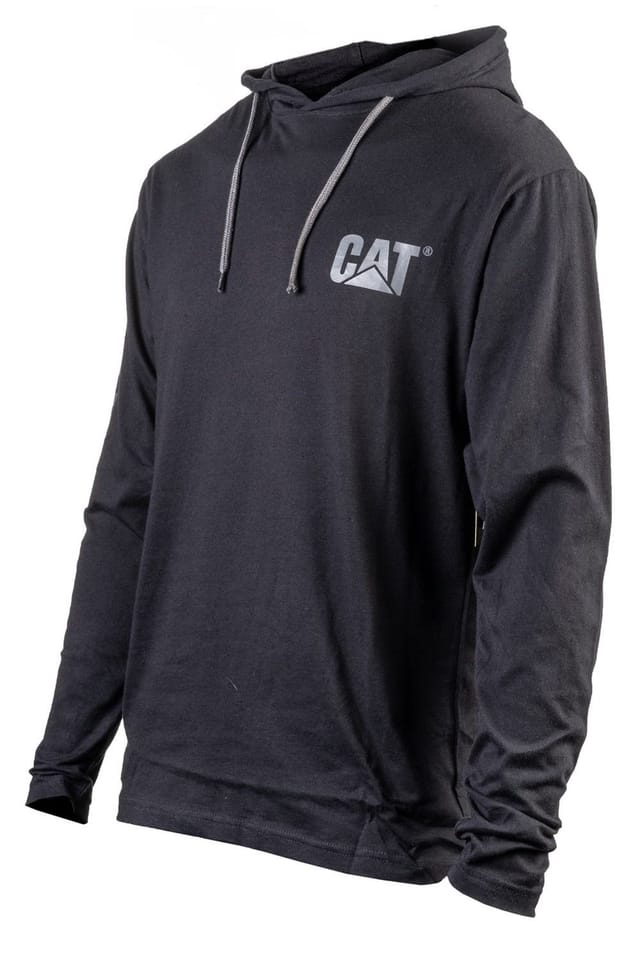 Caterpillar Caterpillar Men's Hooded Long Sleeve Tee in Black - 3