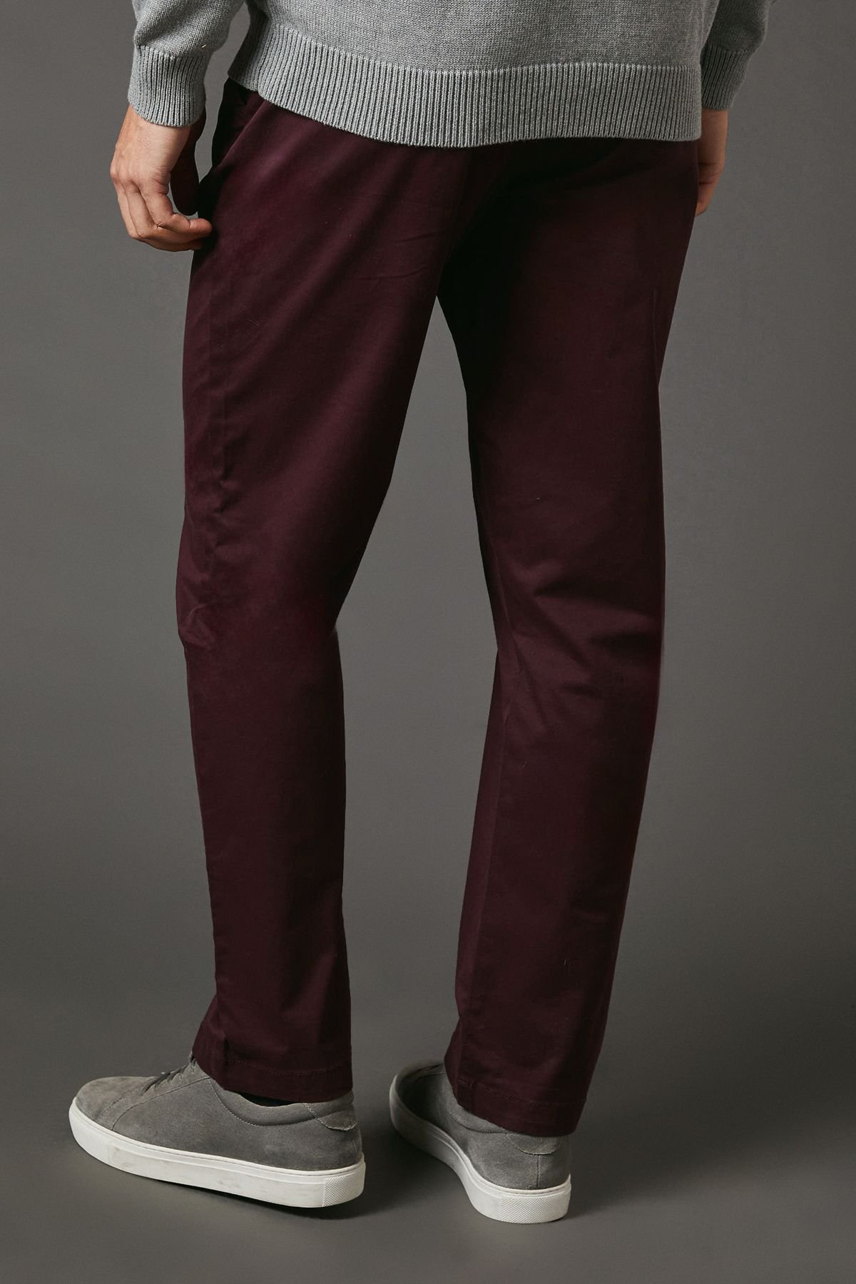 Maine Maine Men's Burgundy Premium Chino Trousers - 3
