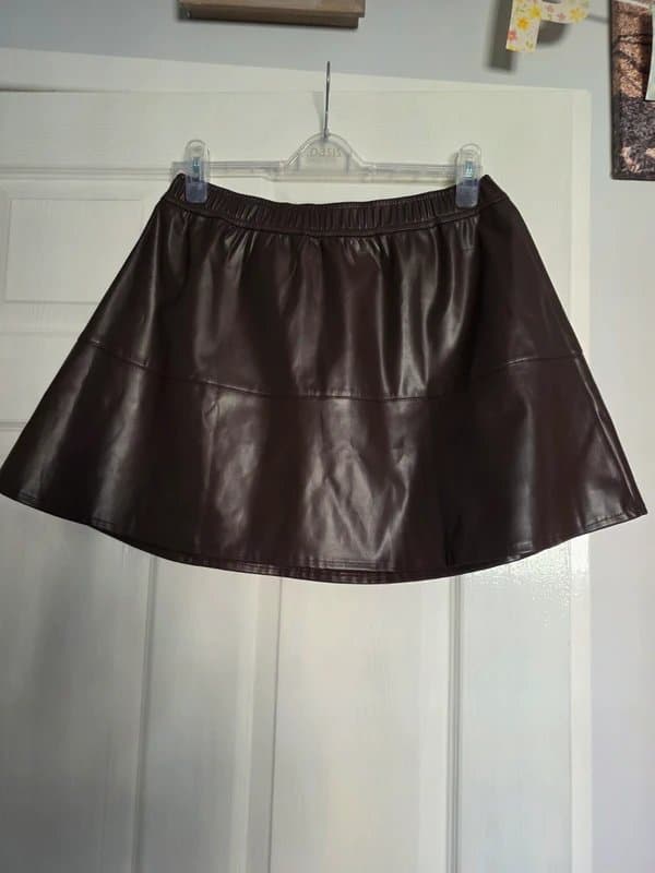 New Look New look Faux Leather A Line mini skirt BNWT Size 12