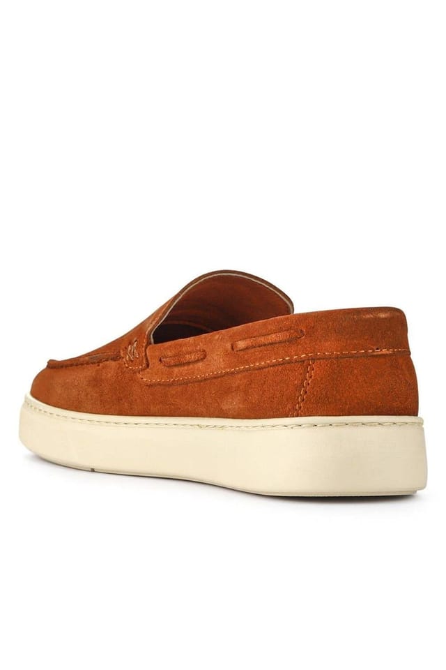 Pavers Pavers Men's Leather Slip-On Shoes in Tan - 3