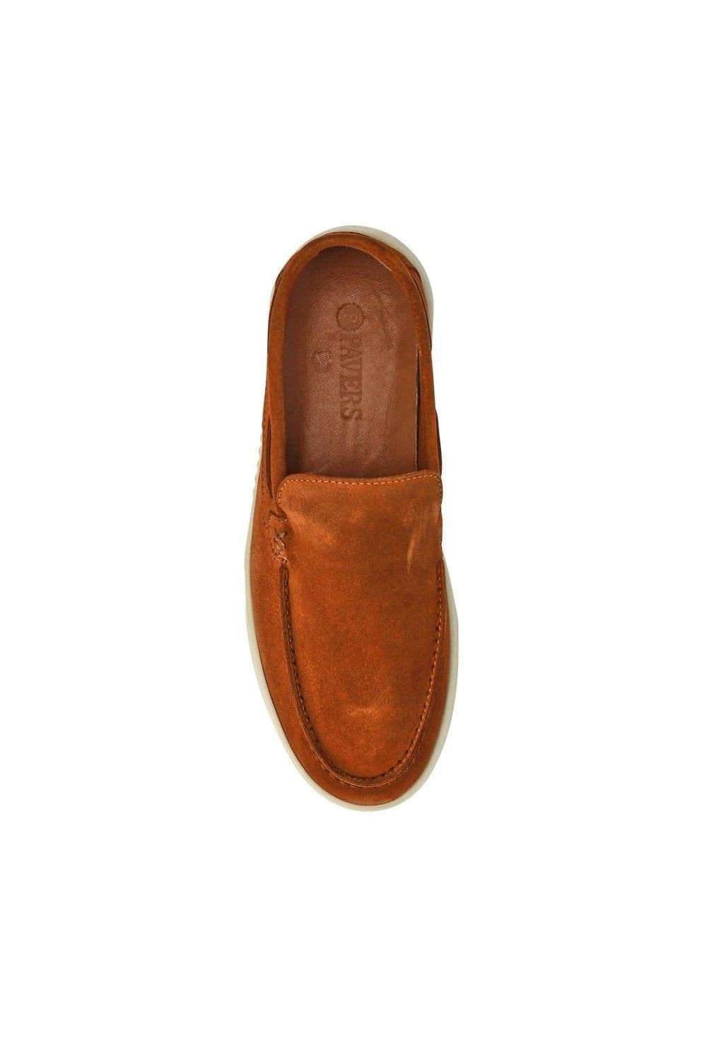 Pavers Pavers Men's Leather Slip-On Shoes in Tan - 4
