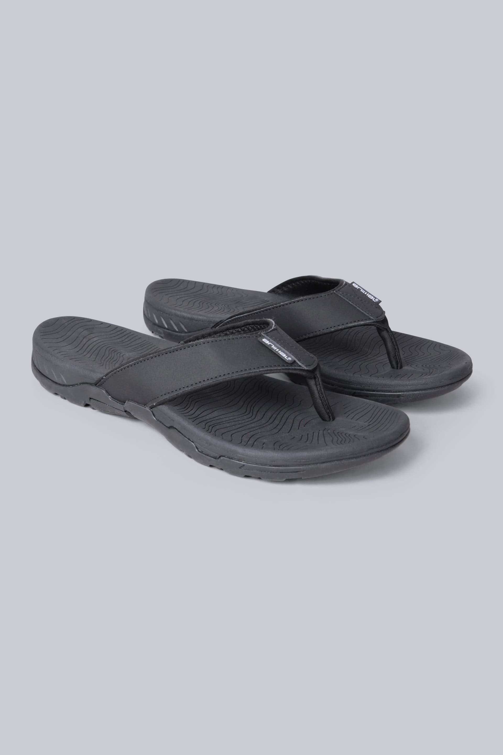 Animal Animal Men's 'Fader' Casual Black Flip Flops
