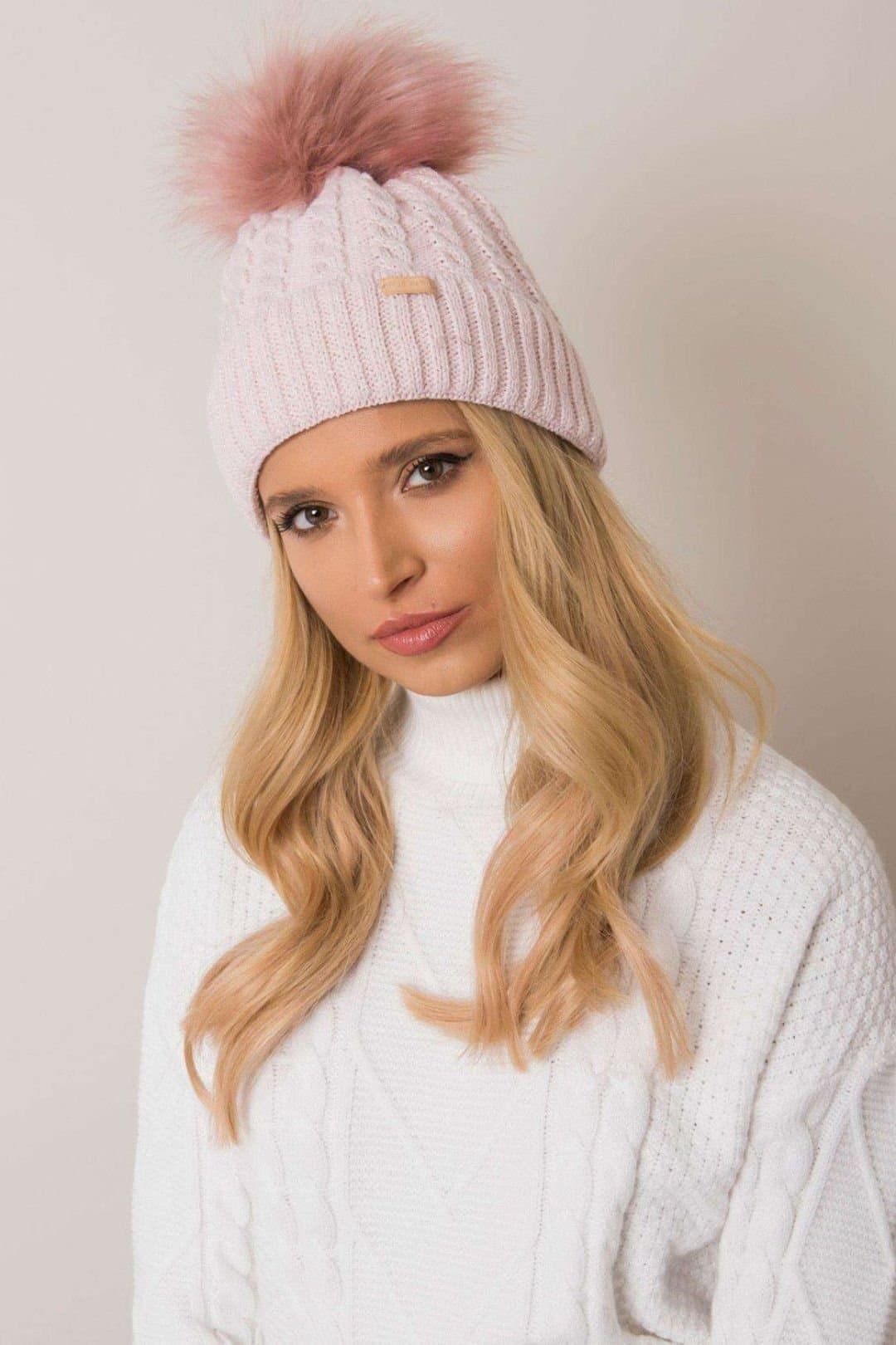 Love Lace Love Lace Women's Paris Street Embroidered Washed Knitted Adjustable Daily Wear Cap in Pink