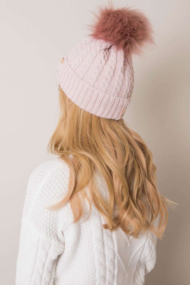 Love Lace Love Lace Women's Paris Street Embroidered Washed Knitted Adjustable Daily Wear Cap in Pink - 2