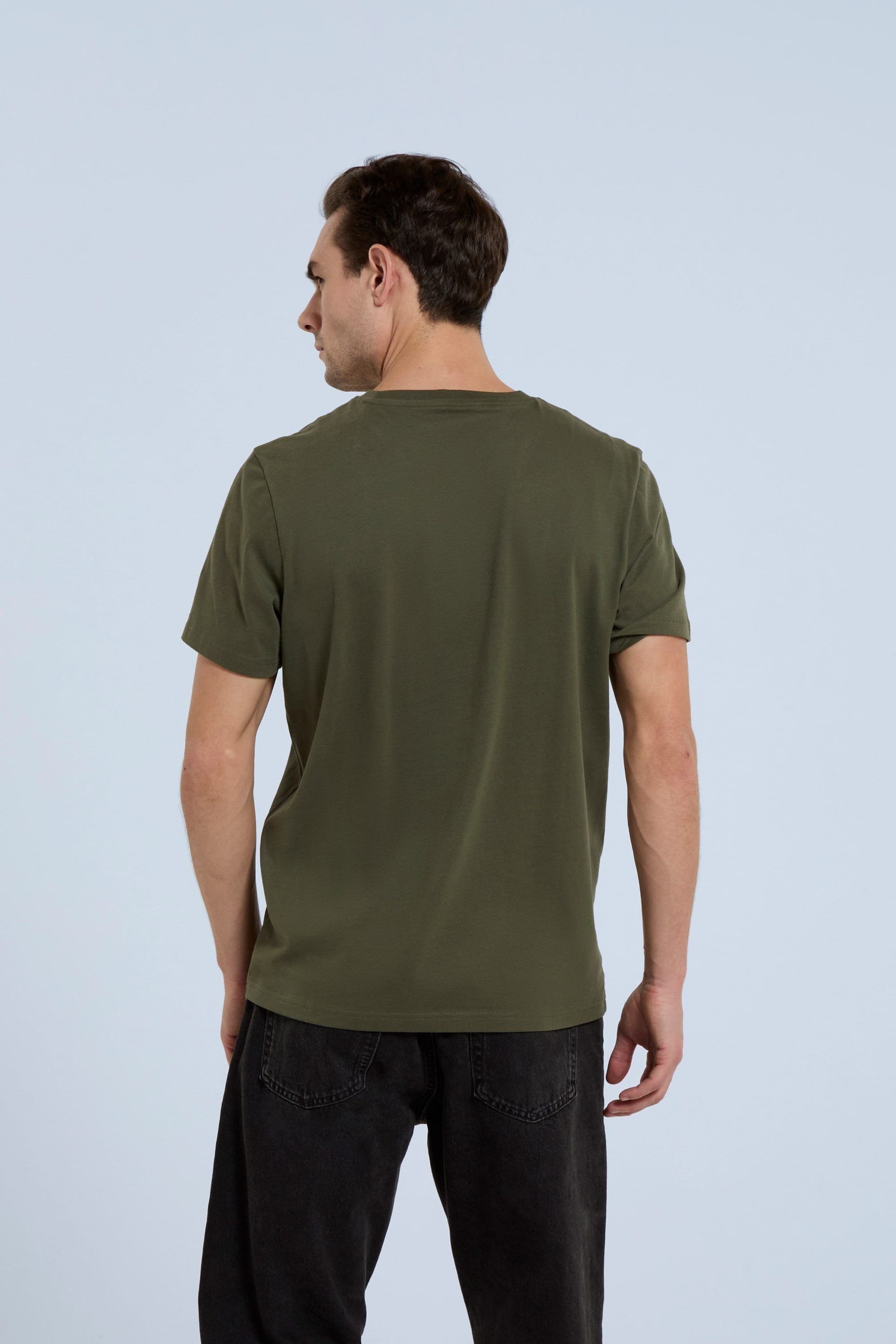 Animal Animal Men's 'Classico' Lightweight Breathable Soft Short Sleeve Cotton T-Shirt in Khaki - 4