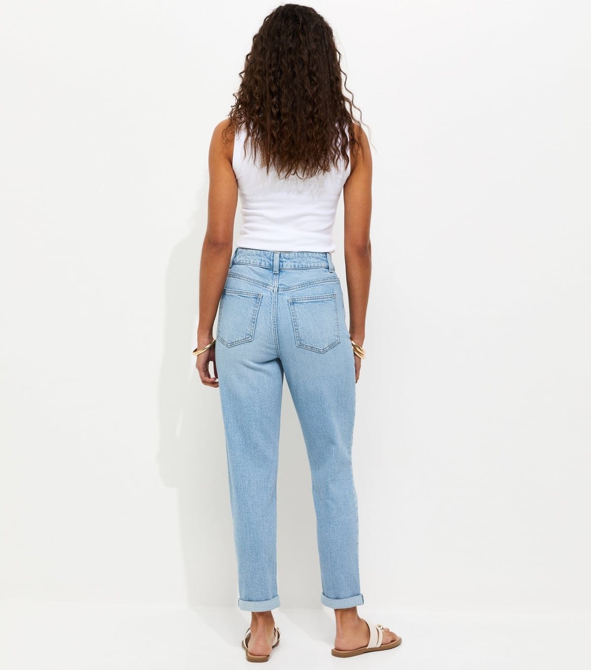 New Look Women's Blue High Waisted Tori Mom Jeans New Look - 4