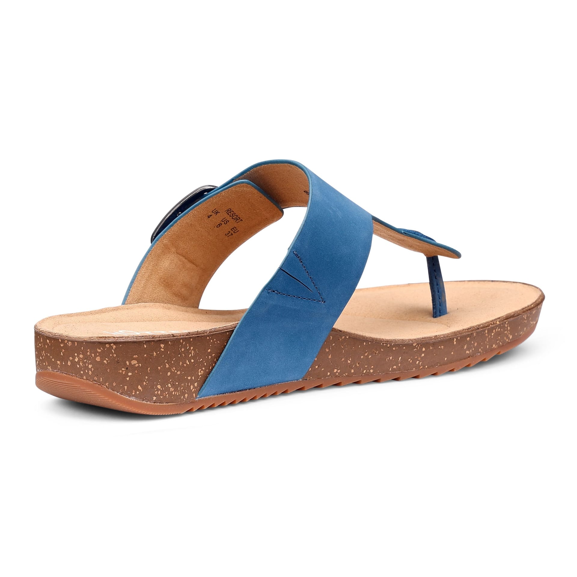 Hotter Hotter Women's 'Resort' Toe-Post Sandals in Mid Blue - 4