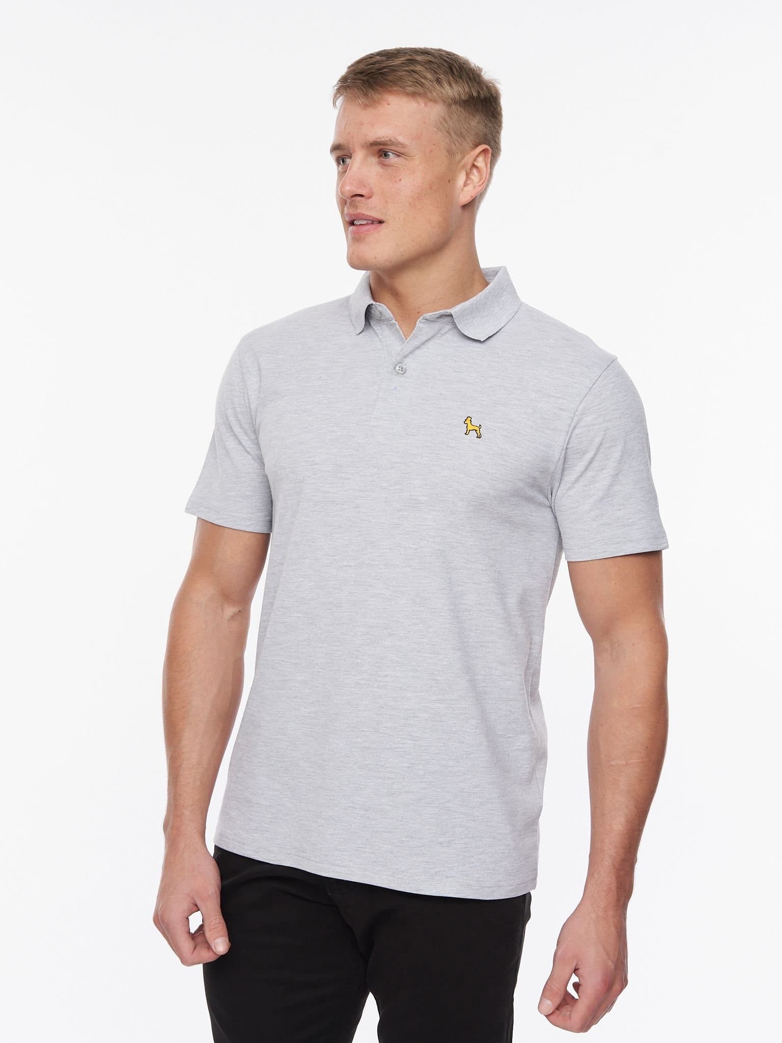 Bewley&Ritch Bewley&Ritch Grey Cotton Pique Polo Shirt