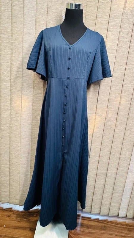 Shein Shein slate blue textured midi maxi dress UK 12/14 | BNWOT