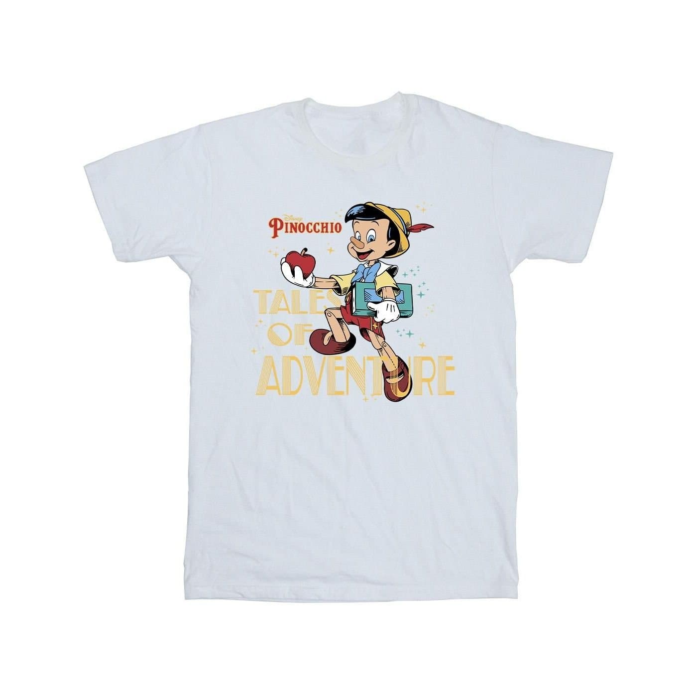 Pinocchio Pinocchio Men's Tales Of Adventure Cotton T-Shirt in White