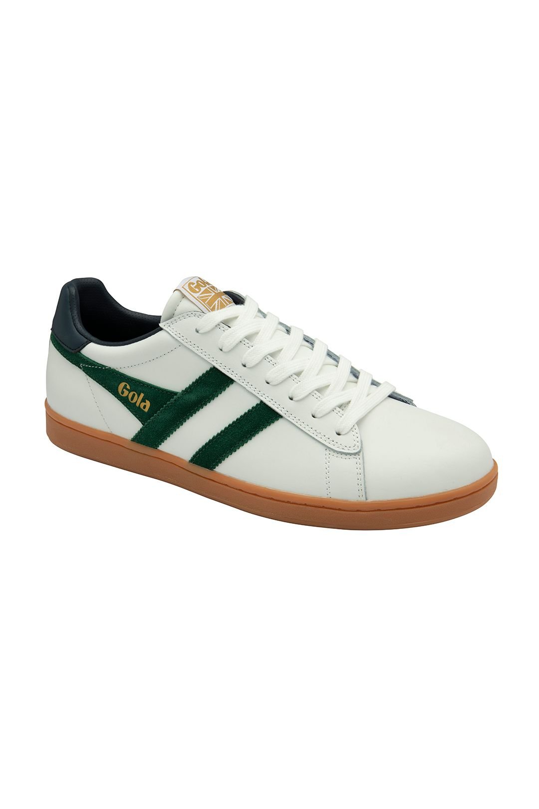 Gola Gola Men's 'Equipe Leather II' Leather Lace-Up Trainers in White - 2