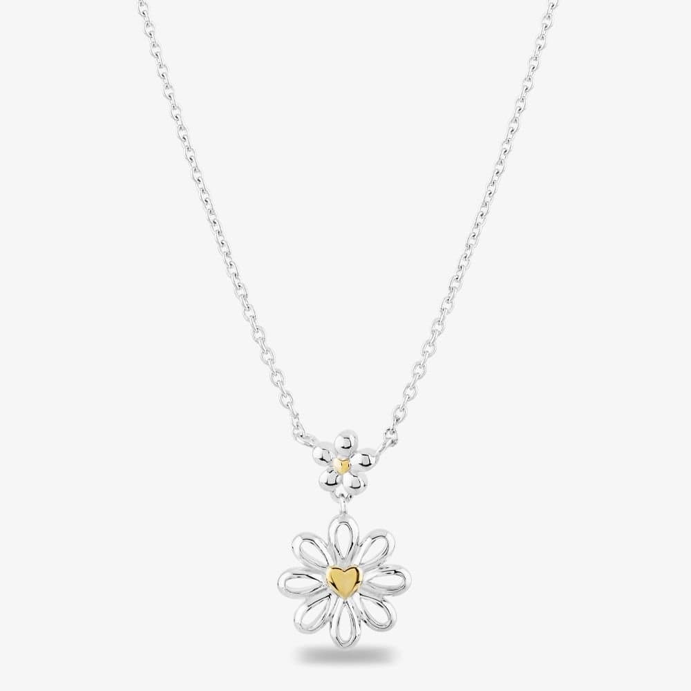 Rosa Lea Rosa Lea Women's Double Daisy Necklace AM-2THB028706 in Silver