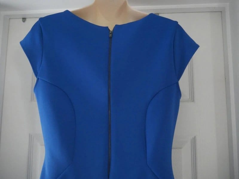 Dorothy Perkins Cobalt Blue Stretchy Keyhole Dress Size 14