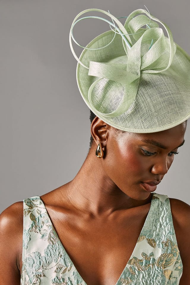 Coast Coast Women's Side Facing Structured Fascinator in Sage - 2