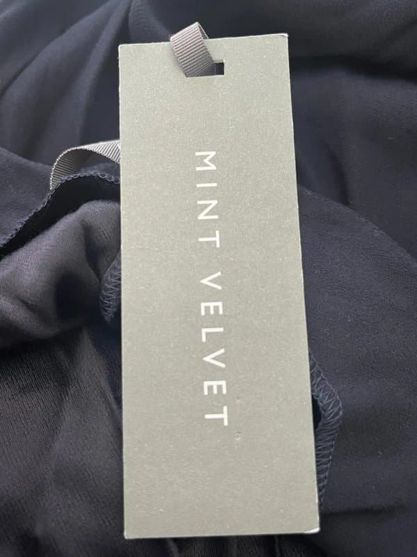 Mint Velvet Mint velvet silk dress size small 10 ink navy patchwork womens new eu38 rrp £169