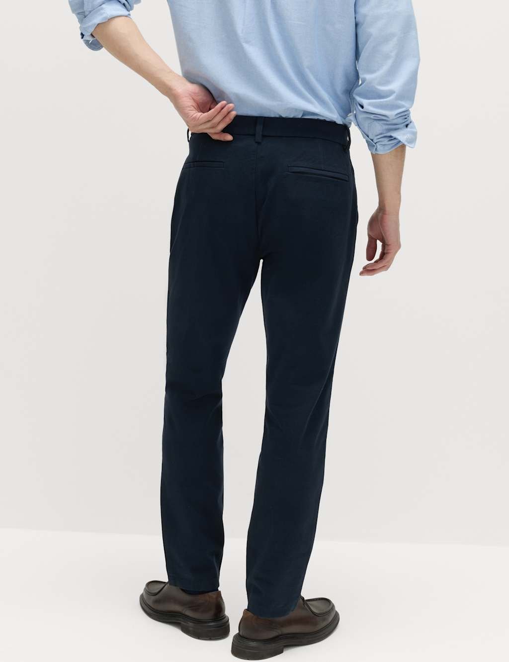 Marks & Spencer M&S The Ultimate Slim Fit Twill Chinos Navy - 3
