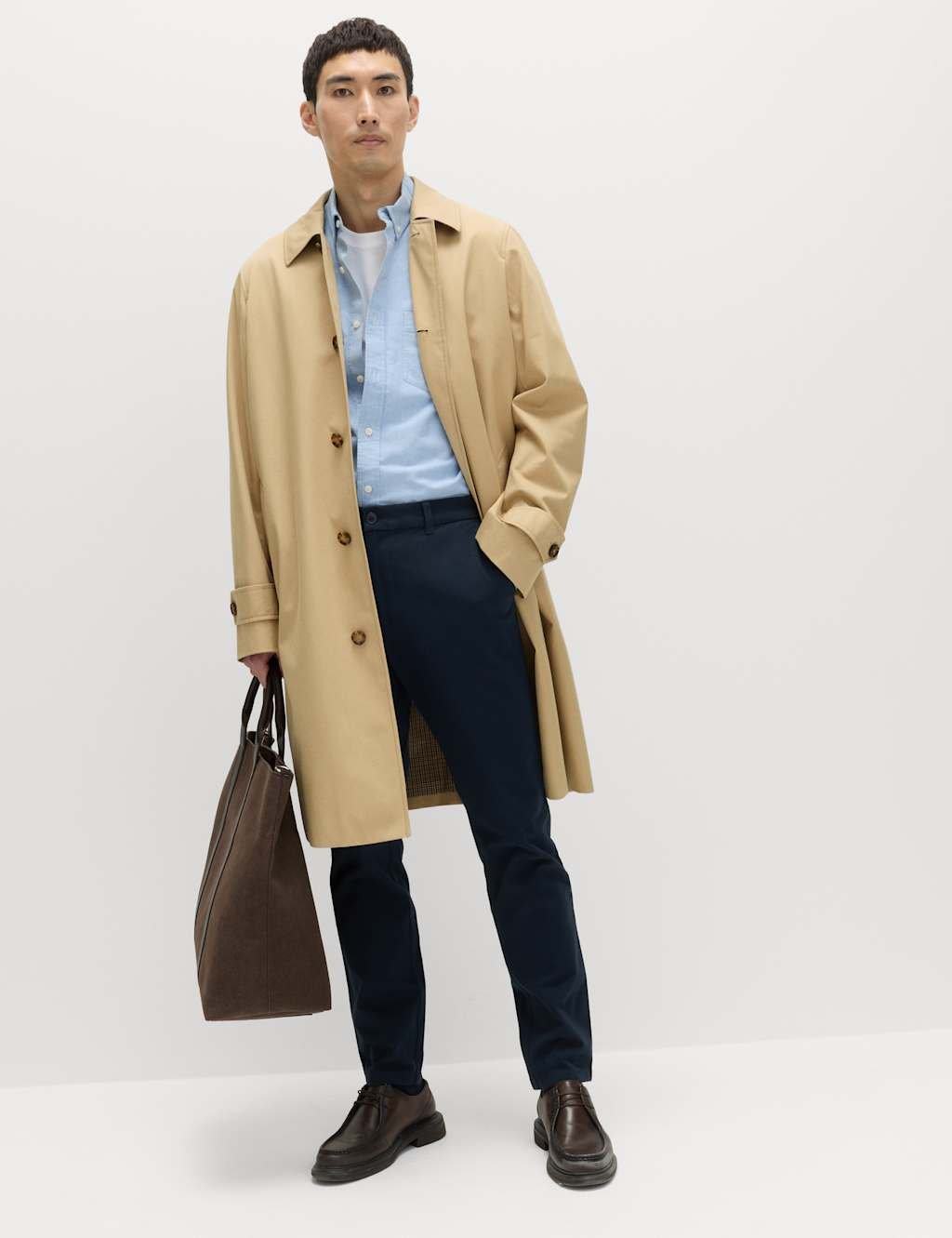 Marks & Spencer M&S The Ultimate Slim Fit Twill Chinos Navy - 4