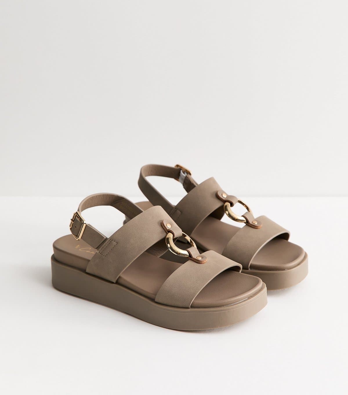New Look New Look Light Brown Faux Suede Flatform Sandals