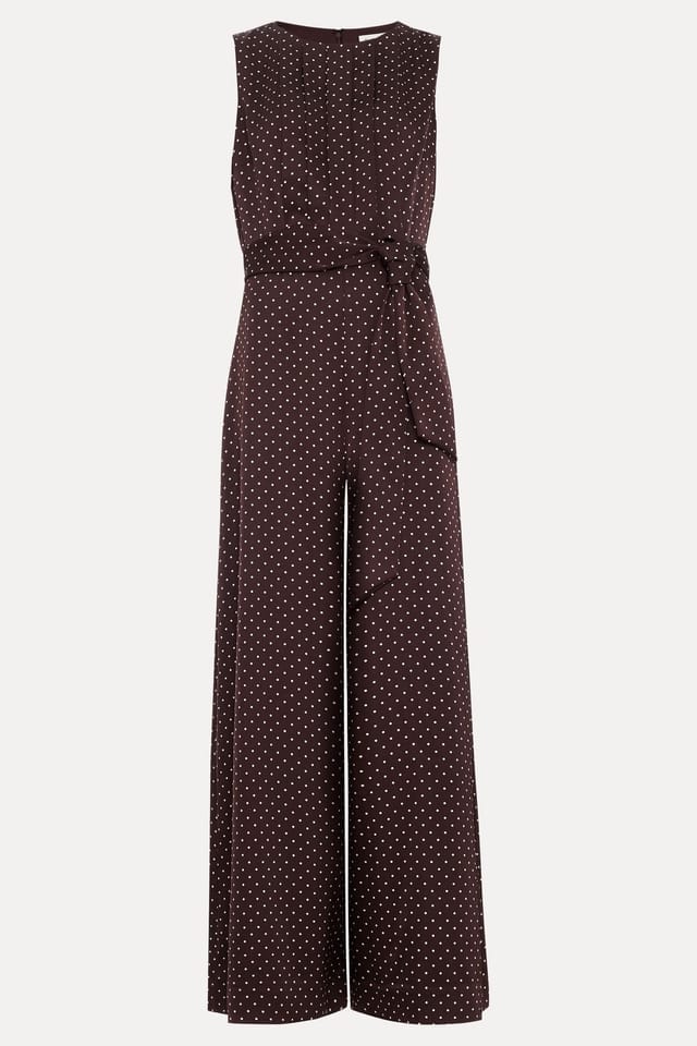 Phase Eight Phase Eight Women's Petite Janine Wide Leg Jumpsuit in Chocolate - 2