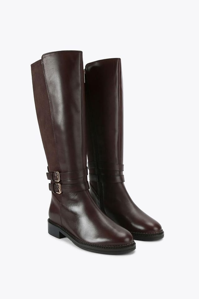 KG Kurt Geiger KG Kurt Geiger Women's 'Trying' Leather Boots in Brown - 2