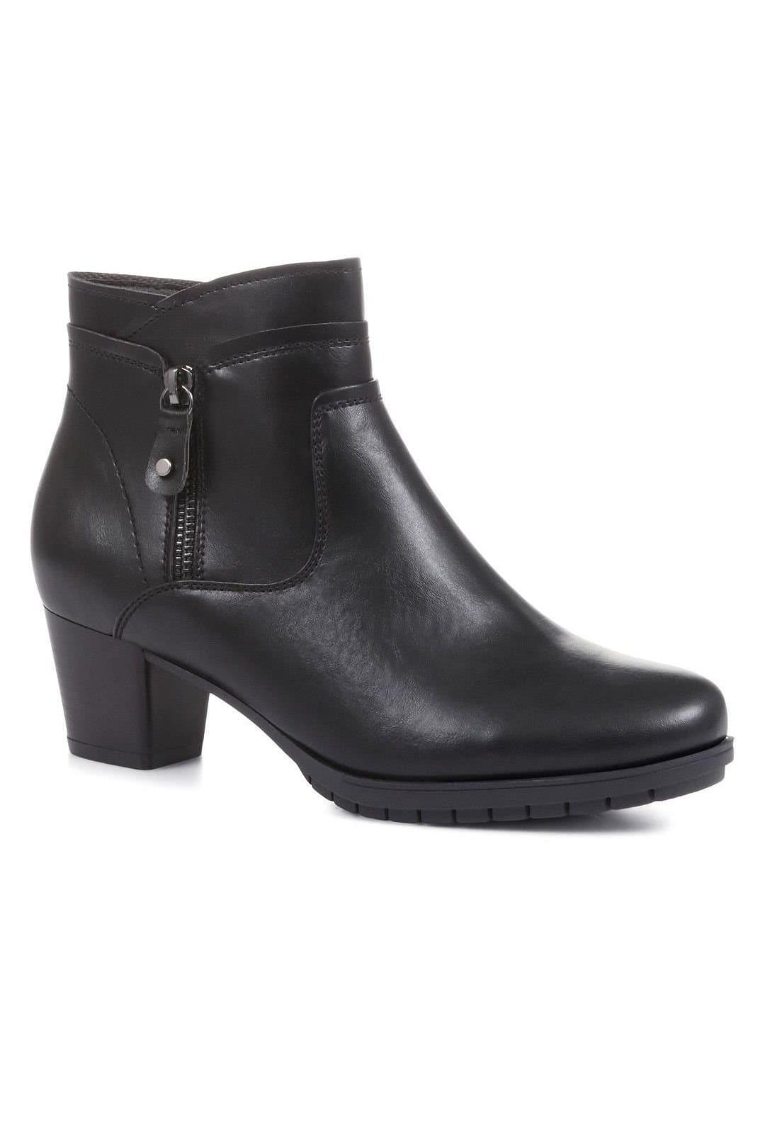Pavers Pavers Women's Block Heel Ankle Boots in Black
