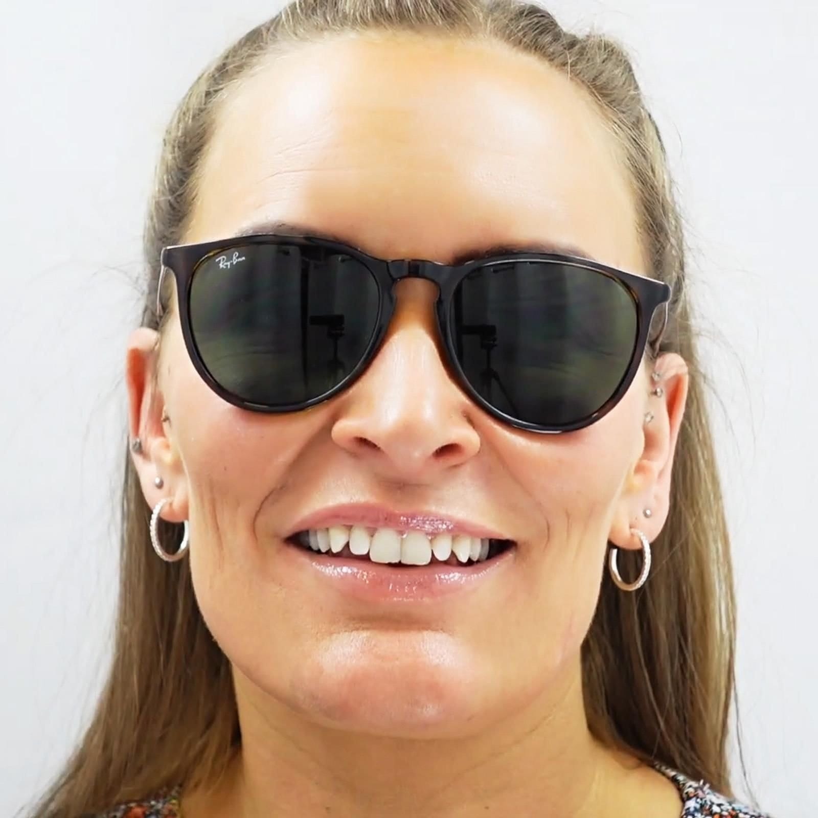 Ray-Ban Ray-Ban Women's Round Rubberised Havana Brown Gradient Erika 4171 Sunglasses - 4