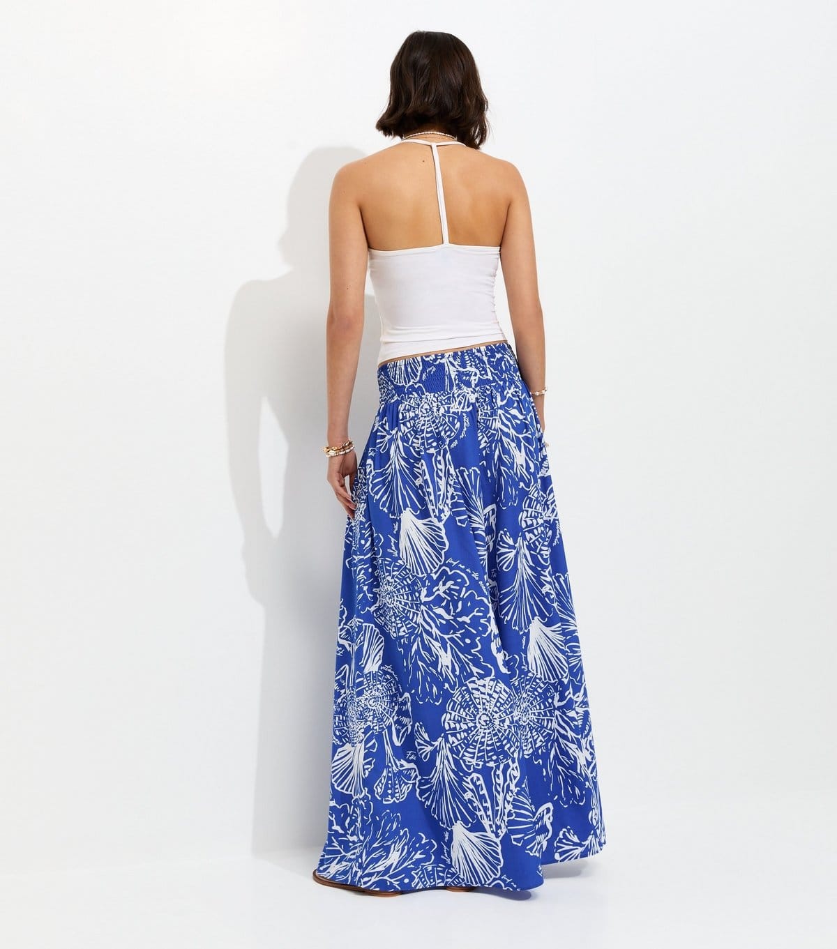 New Look Women's Blue Shell Print Palazzo Trousers New Look - 4