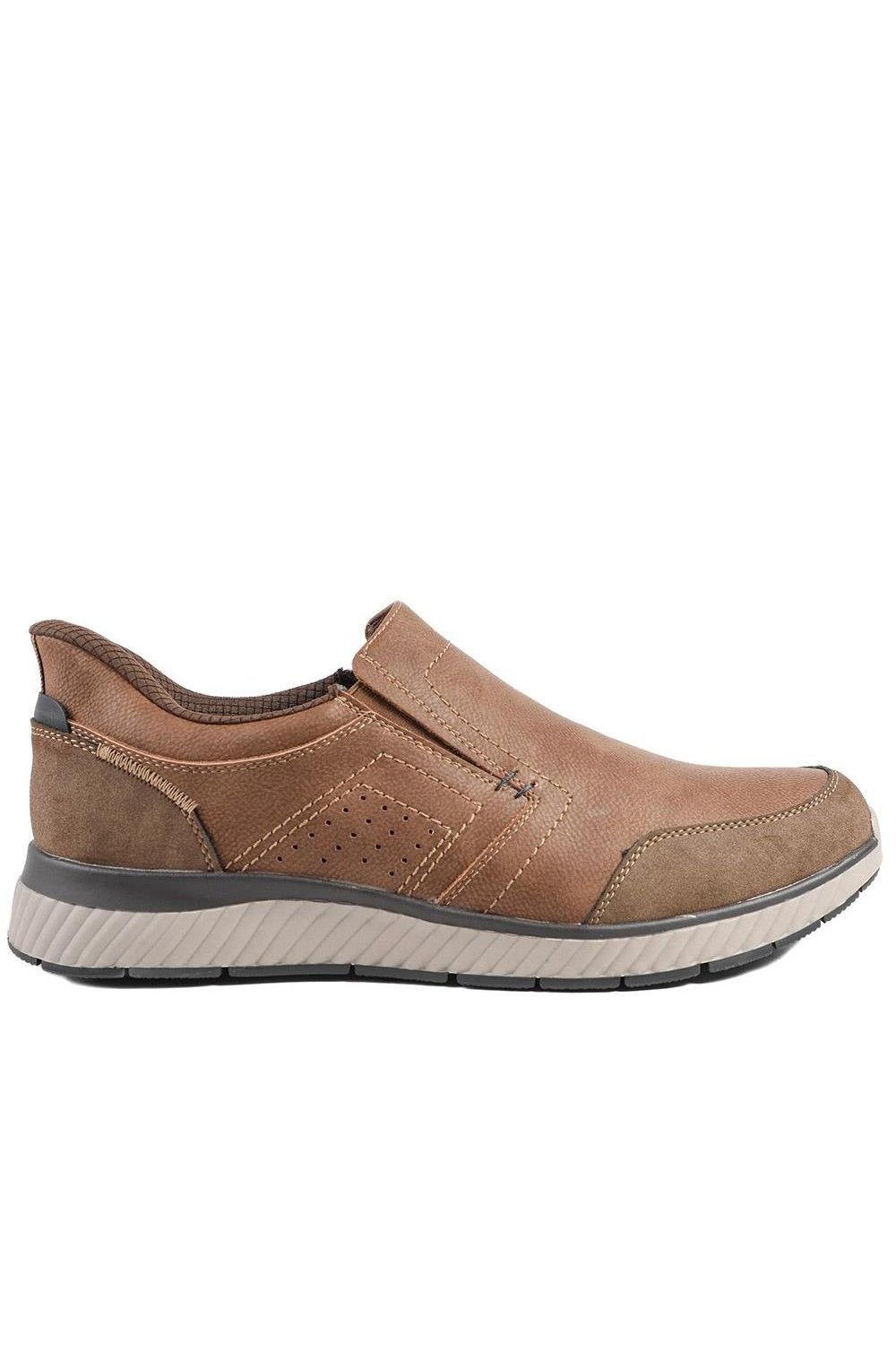 Pavers Pavers Men's Easy Step In Casual Laceless Shoes in Brown - 2