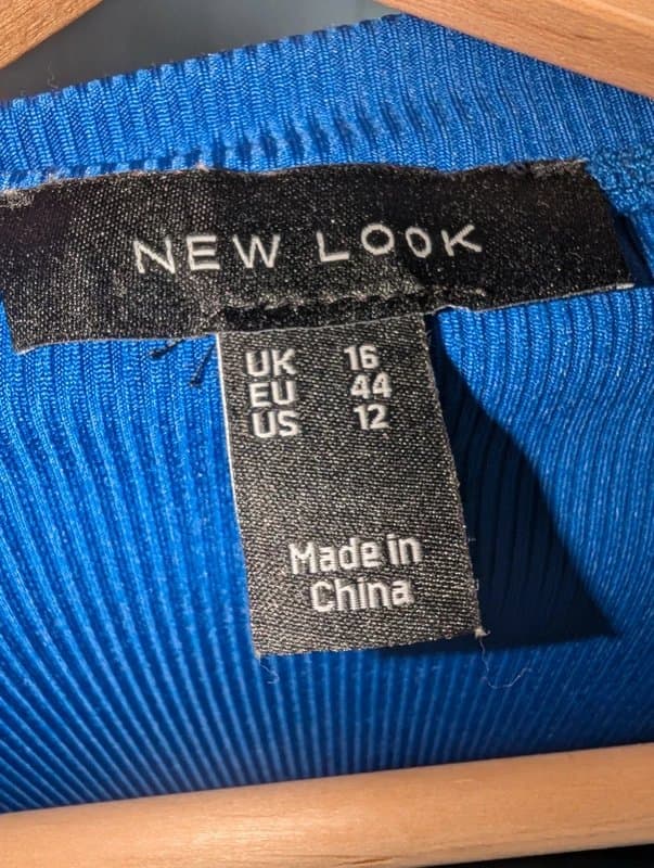 New Look New look blue ribbed bodysuit 16