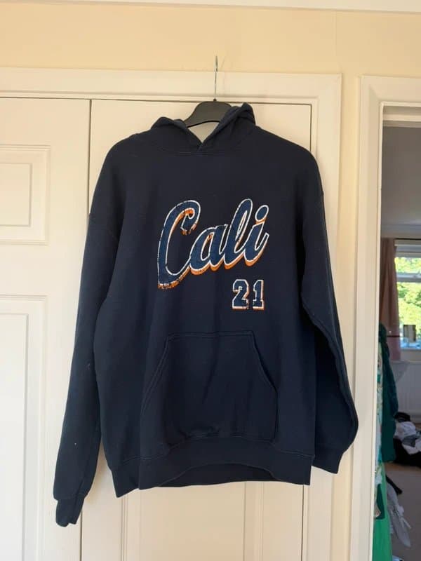 Source Unknown Navy blue cali hoodie