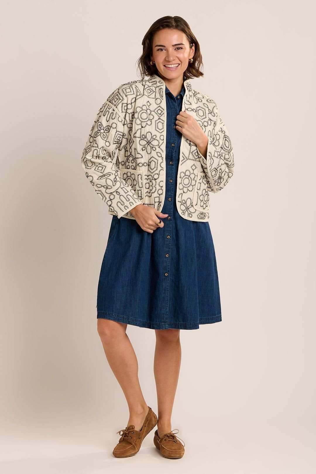 Brakeburn Brakeburn Women's AMADA JACKET in Cream - 4