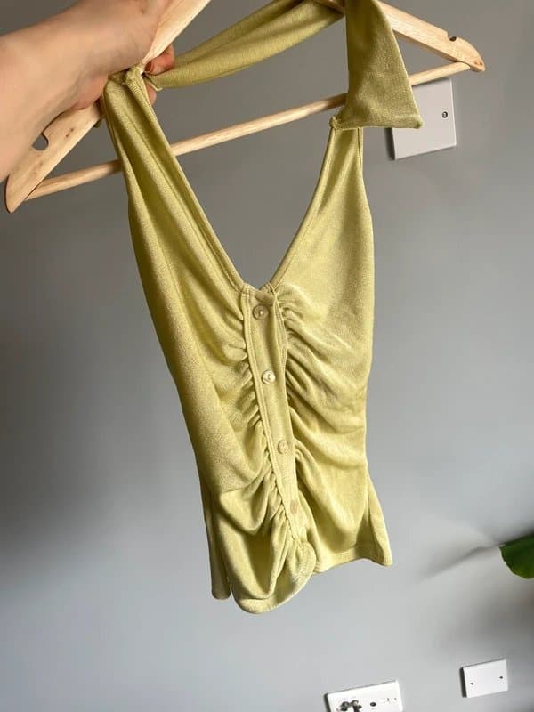 ASOS ASOS lime green halter neck top