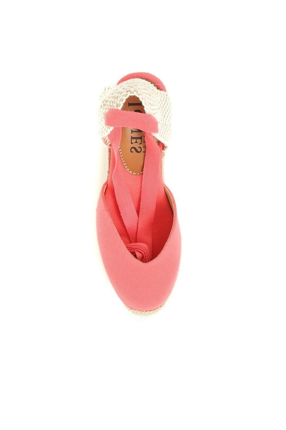 Jones Bootmaker Jones Bootmaker Women's Alyssa Wedge Espadrille Sandals in Coral - 4