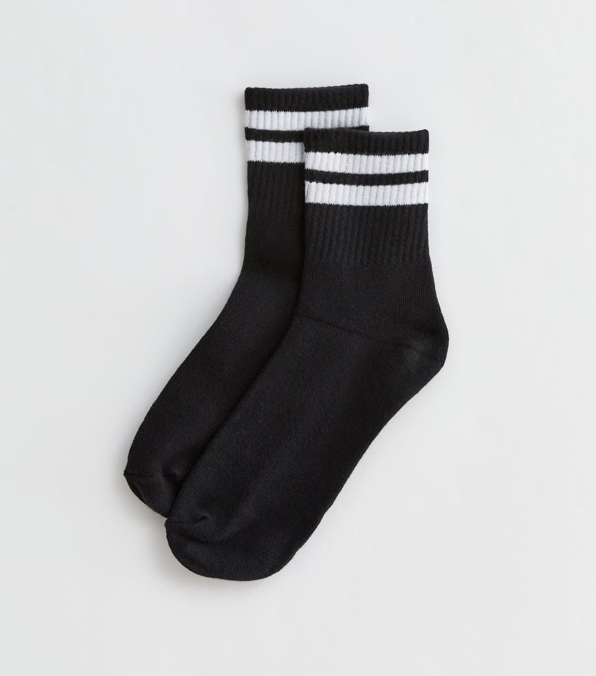 New Look New Look Black Ribbed Stripe Tube Socks