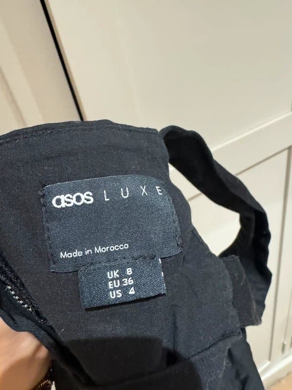 ASOS ASOS Luxe Black Corset Top Size 8