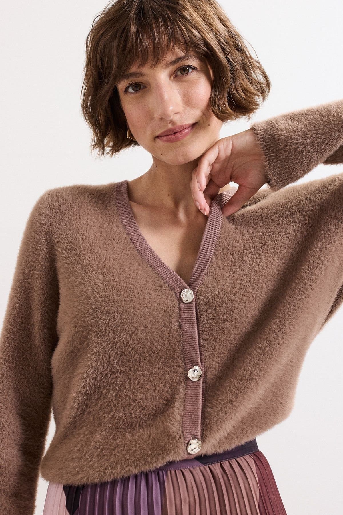 Phase Eight Phase Eight Women's Mindy Cardigan in Chocolate