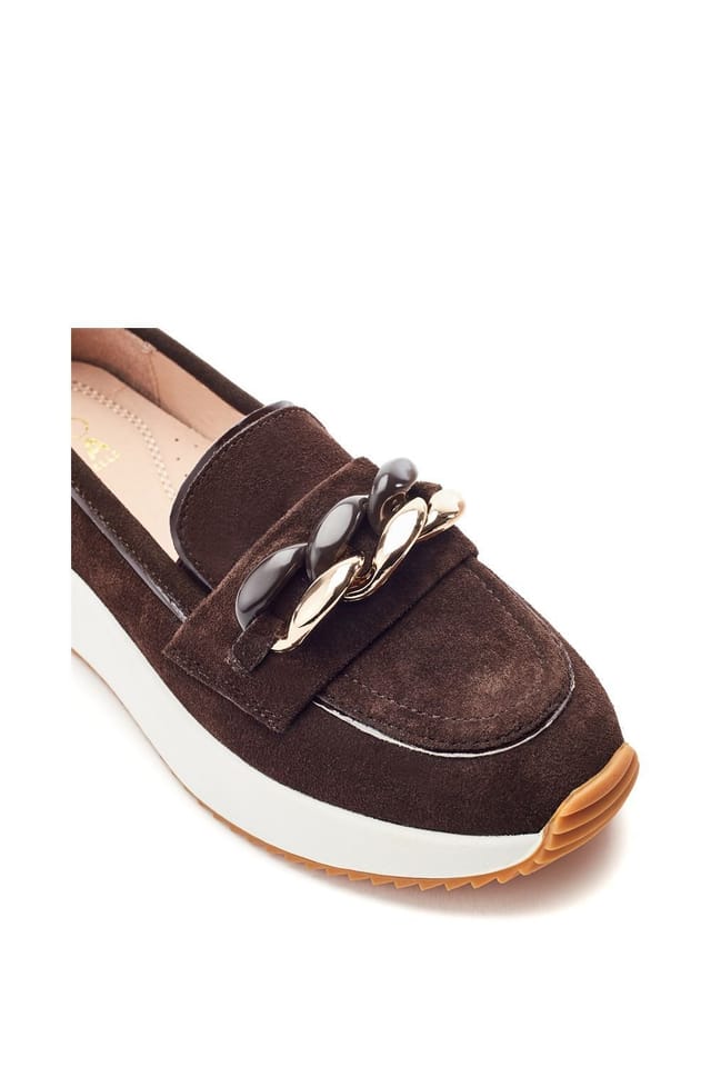 Moda In Pelle Moda In Pelle Women's 'Sorrento' Suede Loafers in Dark Brown - 2