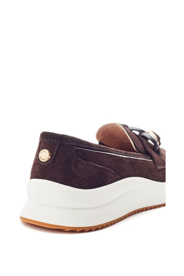 Moda In Pelle Moda In Pelle Women's 'Sorrento' Suede Loafers in Dark Brown - 3