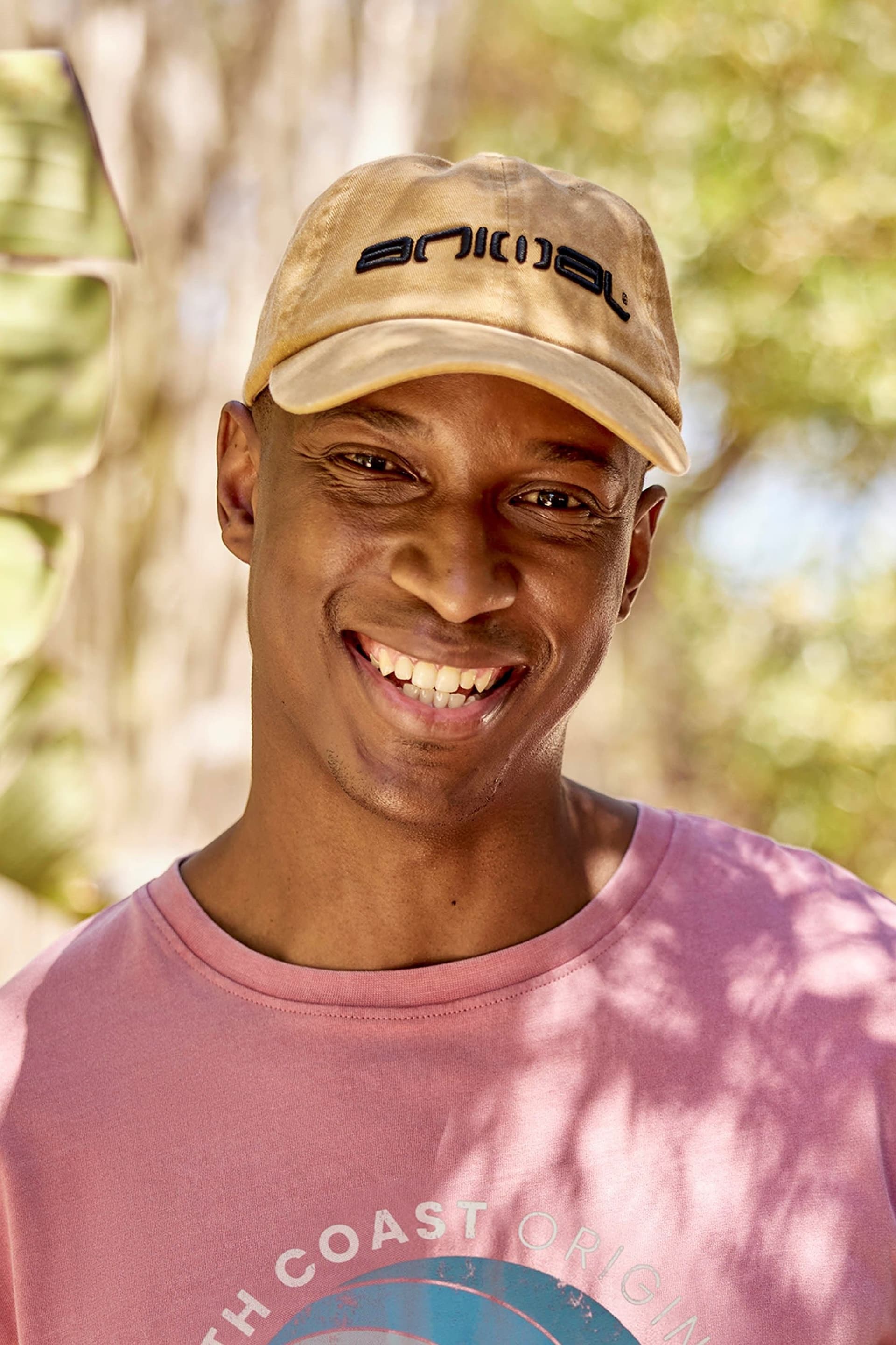Animal Animal Men's 'Louis' Breathable Casual Embroidered Logo Outdoor Cotton Baseball Cap in Mustard