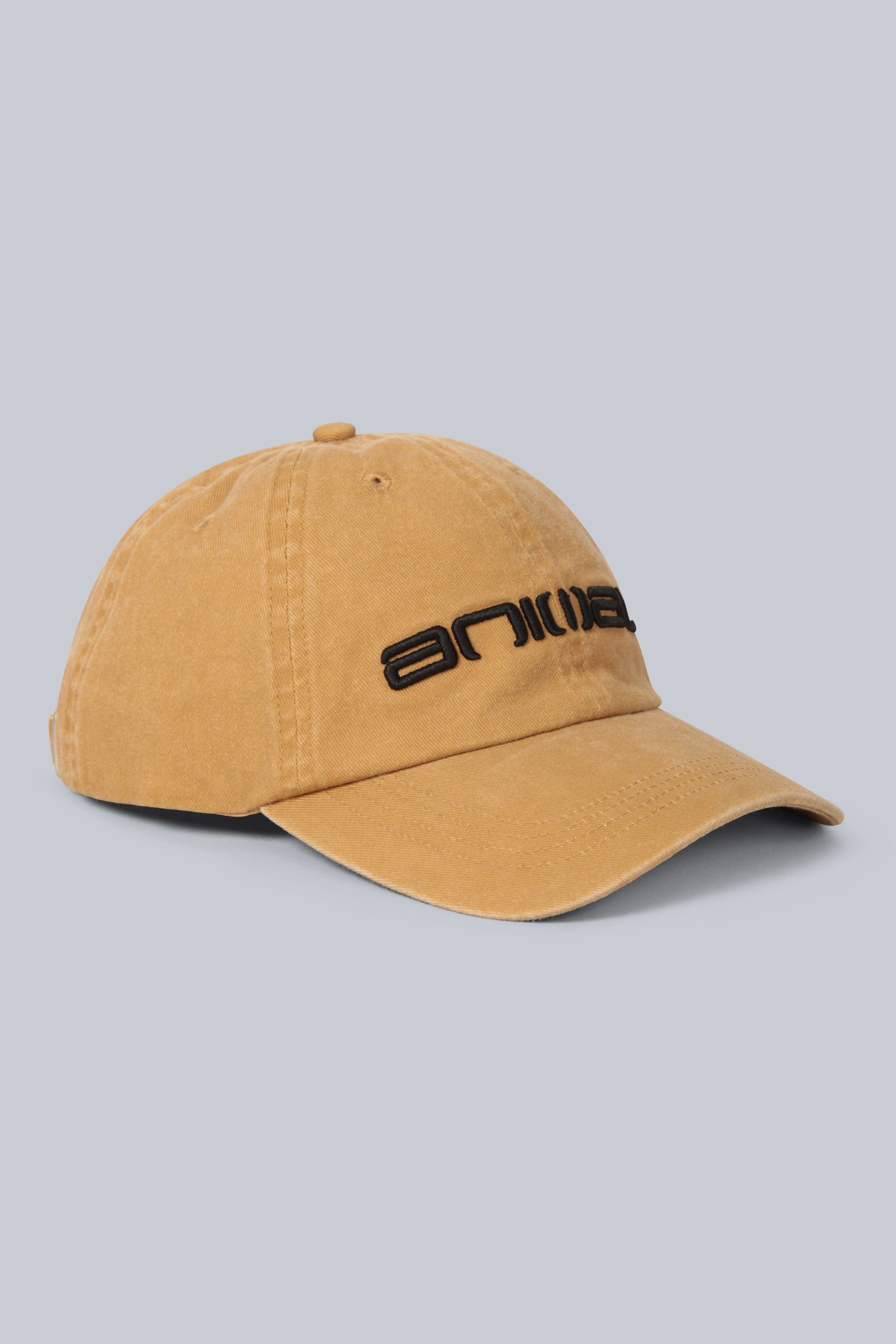 Animal Animal Men's 'Louis' Breathable Casual Embroidered Logo Outdoor Cotton Baseball Cap in Mustard - 2