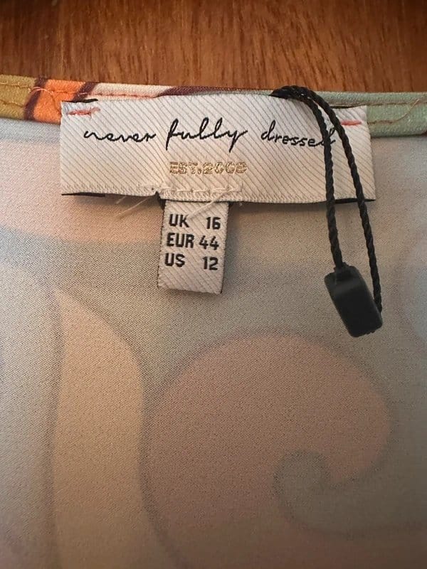 Never Fully Dressed Orange Bodysuit Size 16