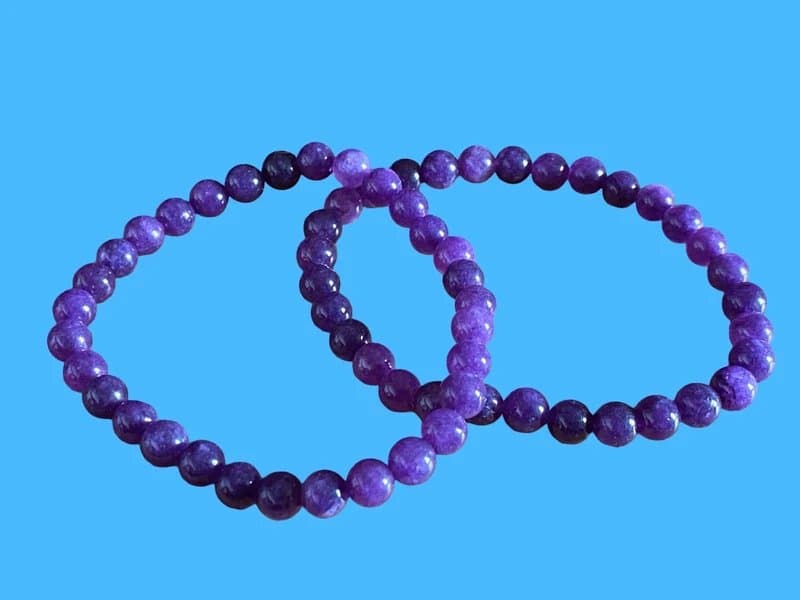 Crystal Pair of Amethyst crystal bracelets