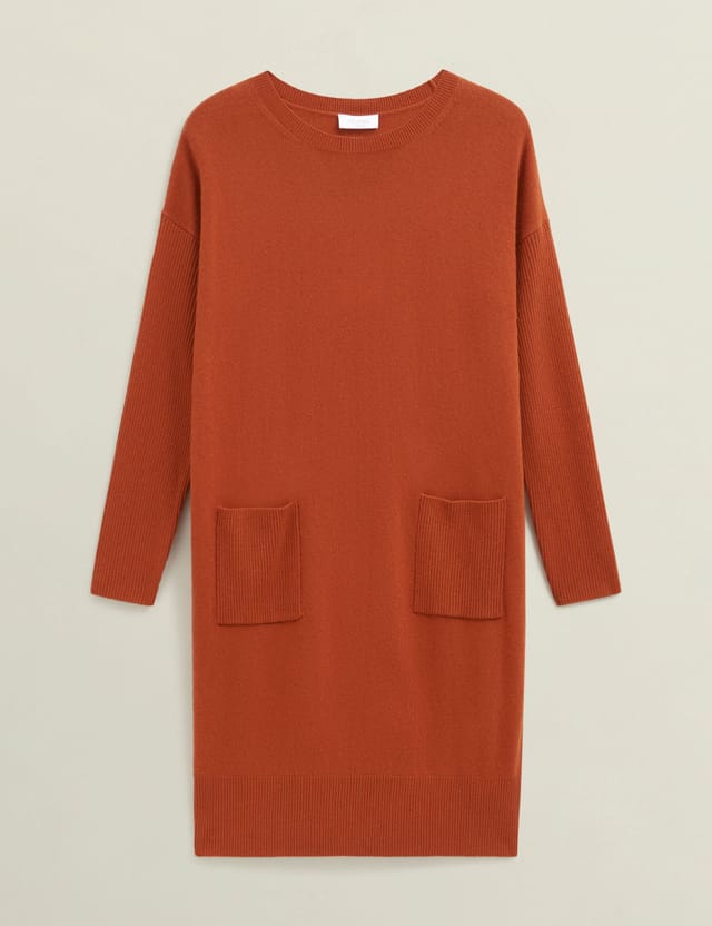 Hobbs London Hobbs London Women's Devora Knitted Dress in Terracotta - 2