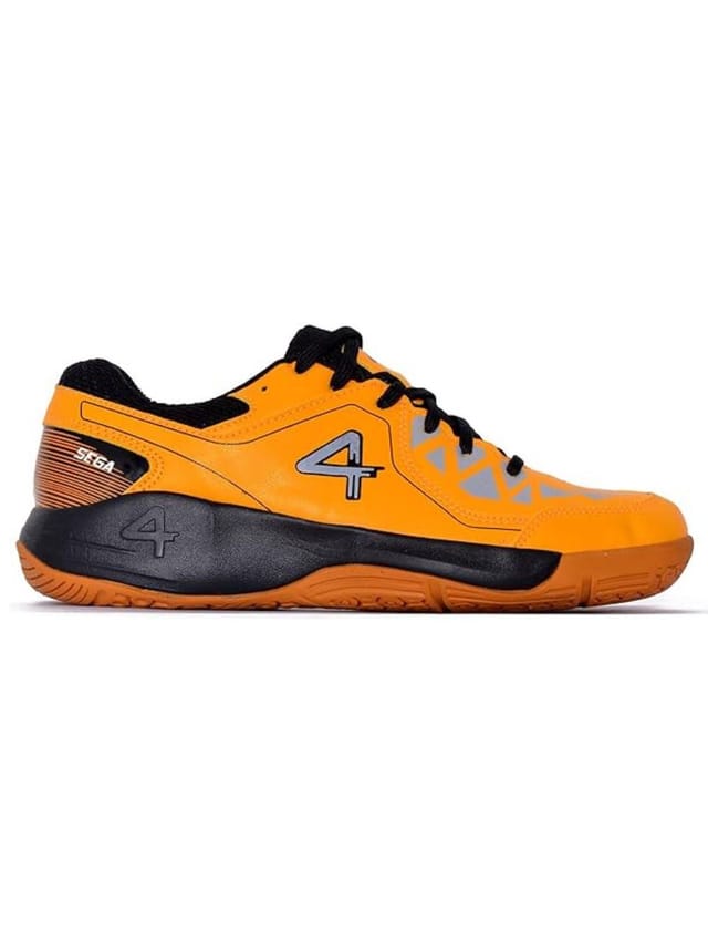 QUIVE QUIVE Men's Hyper Badminton Squash Volleyball Court Shoes in Yellow - 3