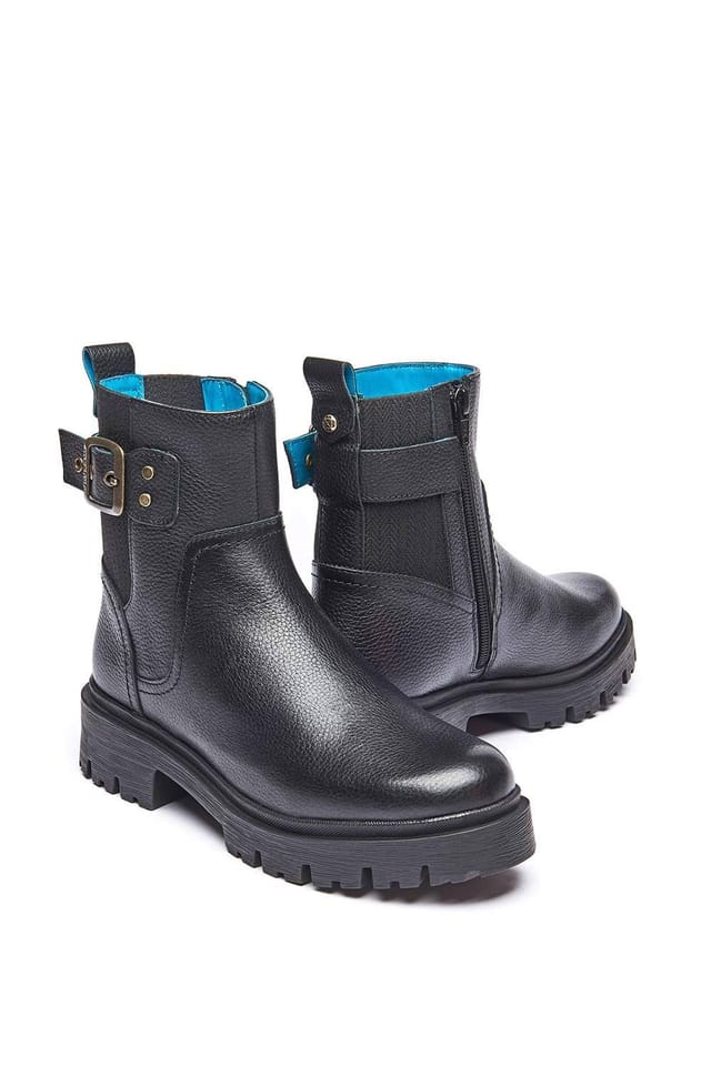 Moshulu Moshulu Women's 'Seamount' Chunky Biker Boot in Black - 2
