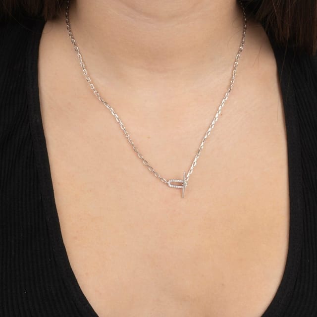 Gold Trip Gold Trip Women's Paperclip Toggle Necklace in Silver - 2