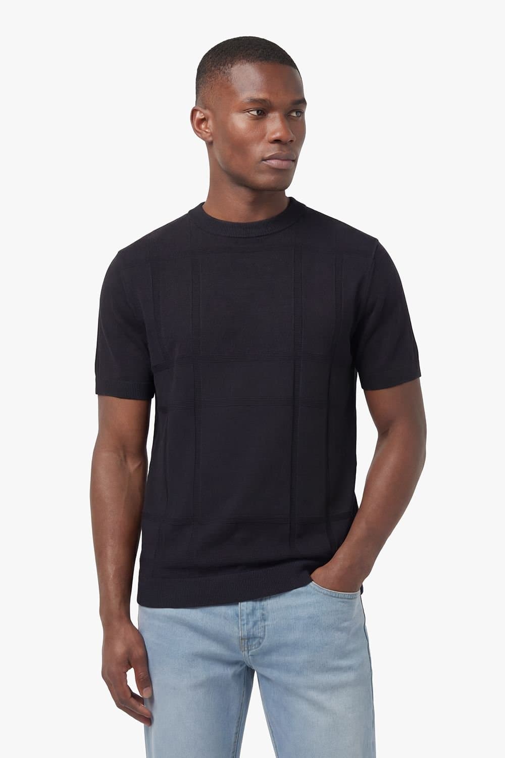 Luke 1977 Luke 1977 Men's Lerwick Knitted T-shirt in Black